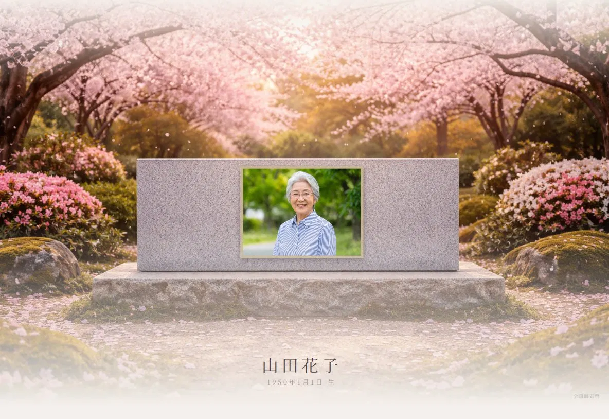 きづなとわのメインビュー(桜・写真・氏名・生年月日)